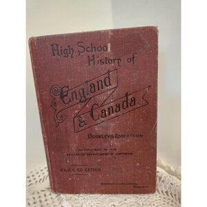 Antique Book High School History of England and Canada